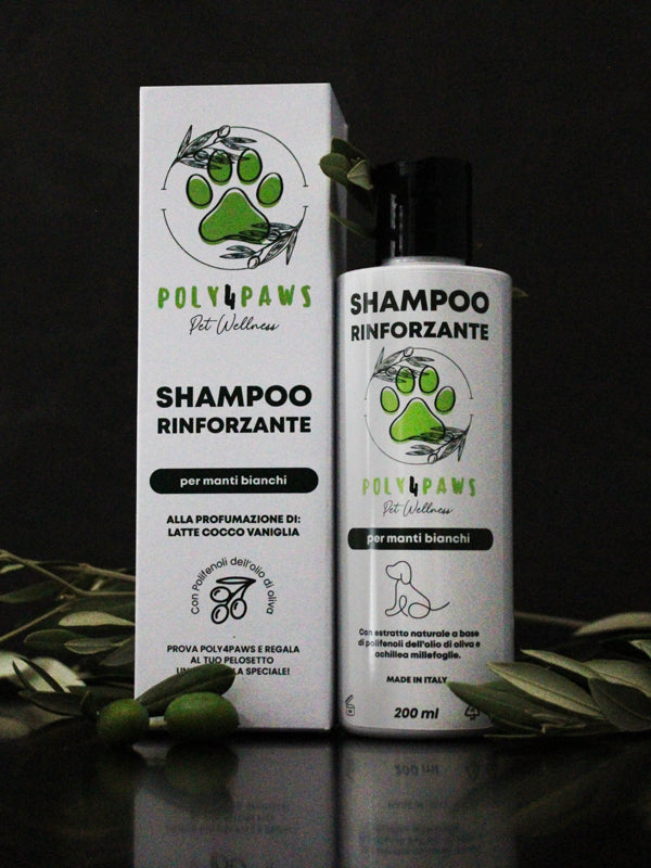 Shampoo Manti Bianchi Poly4Paws: Pulizia Impeccabile e Incantevole e soprattutto del tutto naturale per il Tuo Cane, alla Profumazione di latte cocco vaniglia