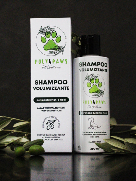 Shampoo Volumizzante Poly4Paws: Dona Volume Straordinario e Nutrimento Profondo al Pelo del Tuo Cane - Per un Manto Pieno di Vitalità e Cura Avanzata con Delicata Fragranza.